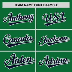 Kelly Green Navy Pinstripe Raglan Sleeves Baseball Jersey 3