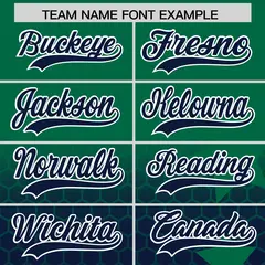 Kelly Green Navy White Rising Stars Gradient Baseball Jersey 3