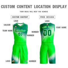 Kelly Green Neon Green Gradient Basketball Jersey 3