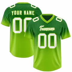 Kelly Green Neon Green Gradient Outdoor Football Jersey 1