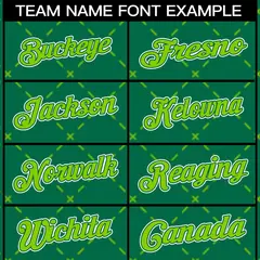 Kelly Green Neon Green Kelly Green-White Rhombus Baseball Jersey 3