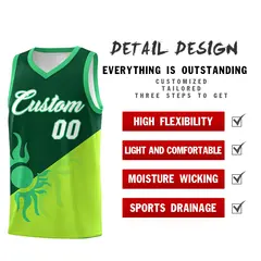 Kelly Green Neon Green Radiant Sun Two Tone Basketball Jersey 3