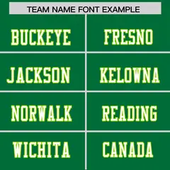 Kelly Green Neon Green Shoulder Star Pattern Flag Football Jersey 3