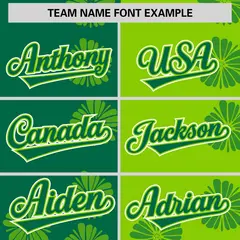 Kelly Green Neon Green Split Flower Graffiti Baseball Jersey 3