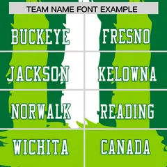 Kelly Green Neon Green White Graffiti Pattern Flag Football Jersey 3
