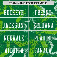 Kelly Green Neon Green-White Star Graffiti Football Jersey 3