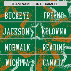 Kelly Green Neon Green White Star Pattern Football Jersey 3
