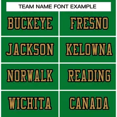 Kelly Green Old Gold-Black Football Jersey 3