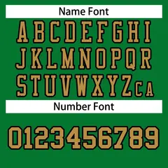 Kelly Green Old Gold-Black Football Jersey 4