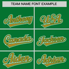 Kelly Green Old Gold Raglan Varsity Full-Snap Letterman Jacket Hoodie 5