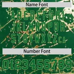 Kelly Green Old Gold Shiny Gold Cracked Baseball Jersey 5