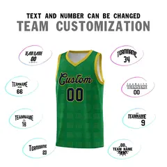 Kelly Green Old Gold Trailblazer Dot Pattern Basketball Jersey 4