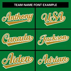 Kelly Green Old Gold Varsity Full-Snap Raglan Letterman Jacket 7