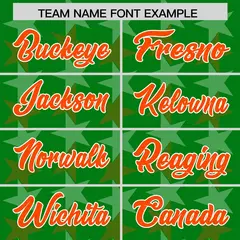 Kelly Green Orange All Star Graffiti Pattern Football Jersey 3