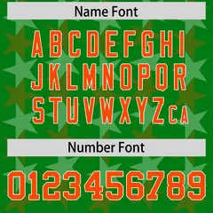 Kelly Green Orange All Star Graffiti Pattern Football Jersey 4