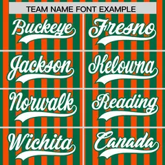 Kelly Green Orange American Flag Graffiti Baseball Jersey 3