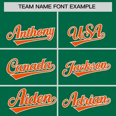 Kelly Green Orange Classic Authentic Baseball Jersey 3
