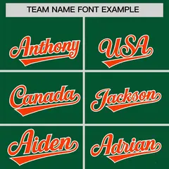 Kelly Green Orange Floral Gradient Full Button Baseball Jersey 3