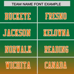 Kelly Green Orange Gradient Football Jersey 3