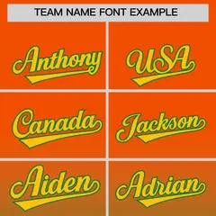 Kelly Green Orange Gradient Full-Snap Varsity Letterman Jacket 3