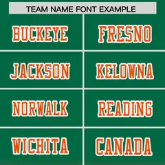 Kelly Green Orange Gradient Side Pattern Football Jersey 3