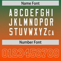 Kelly Green Orange Gradient Side Pattern Football Jersey 4