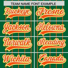 Kelly Green Orange Gradient Stripe Sleeves Baseball Jersey 3