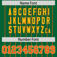 Kelly Green Orange Gradient Stripe Sleeves Baseball Jersey 4