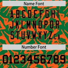 Kelly Green Orange Graffiti Pattern Baseball Jersey 4