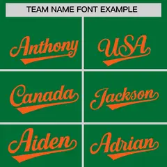 Kelly Green Orange Graffiti Wind Mark Baseball Jersey 3