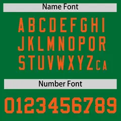 Kelly Green Orange Graffiti Wind Mark Baseball Jersey 4