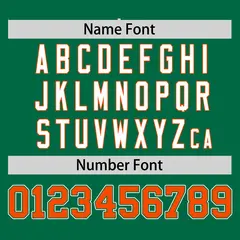 Kelly Green Orange Half Stripe Authentic Baseball Jersey 4