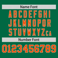 Kelly Green Orange Horizontal Stripe Pullover Baseball Jersey 4