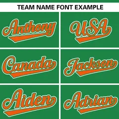 Kelly Green Orange-Kelly Green Raglan Letterman Jacket 3