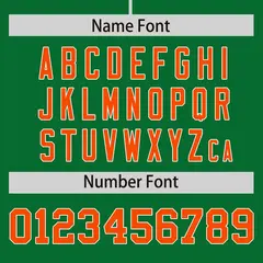Kelly Green Orange Phonetic Rhythm Authentic Baseball Jersey 4