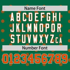 Kelly Green Orange Polka Dot Graffiti Baseball Jersey 4