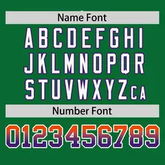 Kelly Green Orange-Purple Gradient Side Baseball Jersey 4