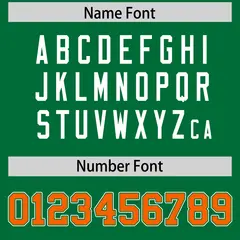 Kelly Green Orange Raglan Sleeves Authentic Football Jersey 4