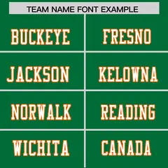 Kelly Green Orange Shoulder Star Pattern Flag Football Jersey 3