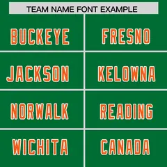 Kelly Green Orange Side Stripe Authentic Football Jersey 3