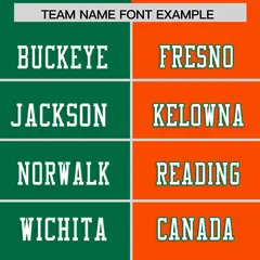 Kelly Green Orange Split Two Tone Authentic Football Jersey 3
