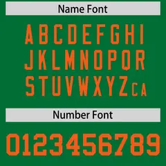 Kelly Green Orange Square Neckline Football Jersey 4