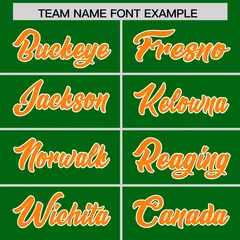 Kelly Green Orange Star Pattern Raglan Football Jersey 3