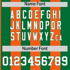 Kelly Green Orange Stripe Two-Button Softball Jersey 4