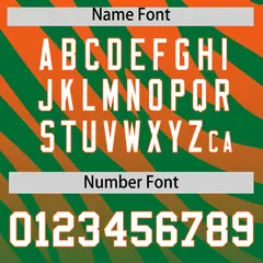 Kelly Green Orange Tiger Stripe Gradient Baseball Jersey 4