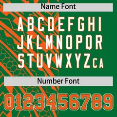 Kelly Green Orange Tribal Split Baseball Jersey 4