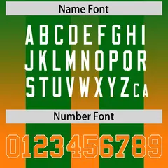 Kelly Green Orange Vertical Gradient Stripe Football Jersey 4