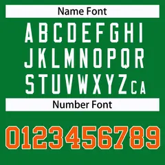 Kelly Green Orange-White Classic Hockey Jersey 4