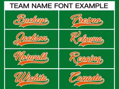 Kelly Green Orange-White Classic Hockey Jersey 3