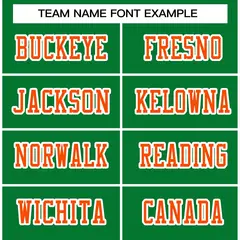 Kelly Green Orange-White Classic Style Football Jersey 3